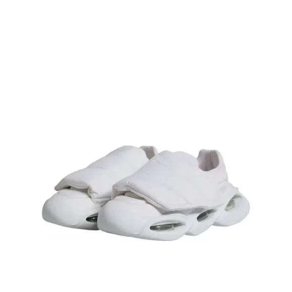 Dolce & Gabbana White Padded Fabric Low Top Sneakers Shoes - Picture 4 of 10